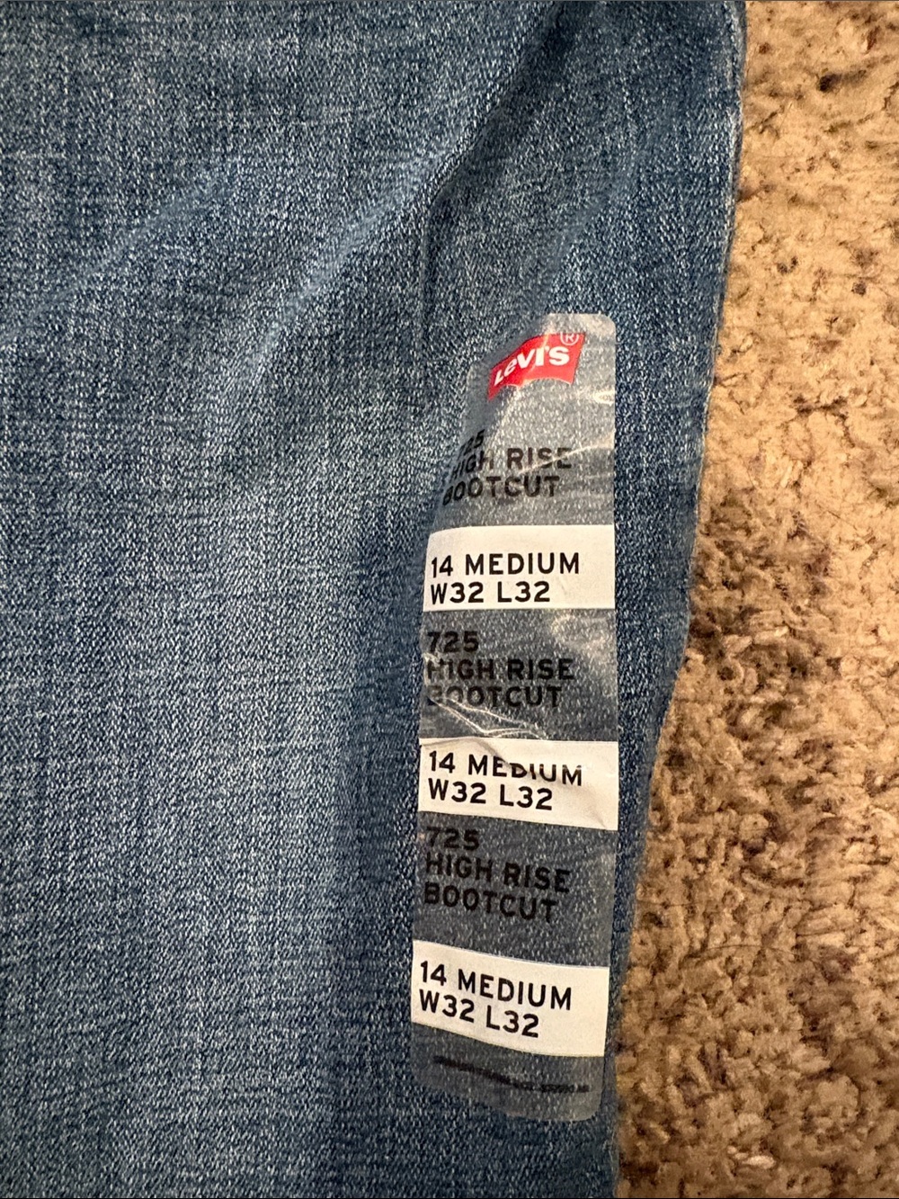 Levi's Medium Blue High-Rise Bootcut Jeans - Picture 2 of 8